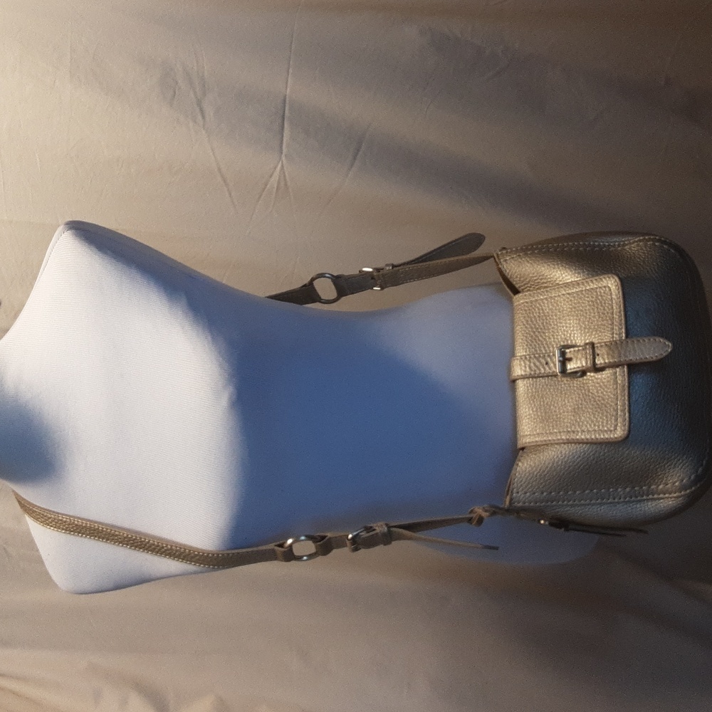Cole Haan Gold Leather Crossbody w/Matching Coin Purse